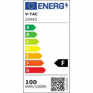 Projektor LED V-TAC 100W 100Lm/W Przewód 1mb SAMSUNG CHIP Biały VT-44104 6500K 8700lm 5 Lat Gwarancji