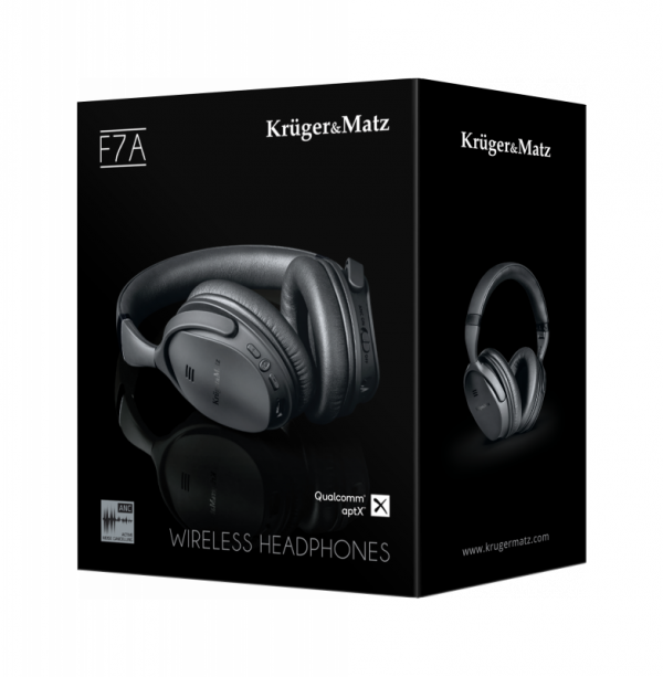 Bezprzewodowe słuchawki nauszne z ANC Kruger&amp;Matz F7A