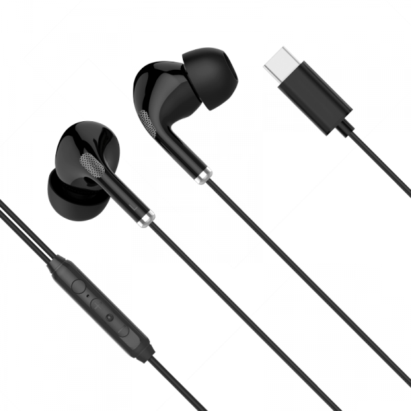 Słuchawki dokanałowe z mikrofonem na USB-C Kruger&amp;Matz C1 czarne