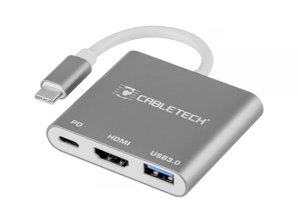 Złącze adapter Cabletech wtyk Typu C - gniazda USB 3.0 HDMI 2.0 Typu C