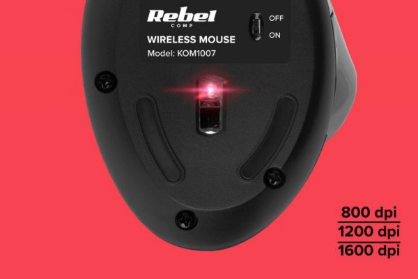 Bezprzewodowa mysz pionowa Rebel WM500