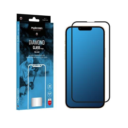 Szkło ochronne MyScreen DIAMOND GLASS LITE edge FULL GLUE czarne Apple iPhone 13/13 Pro 6.1&quot;