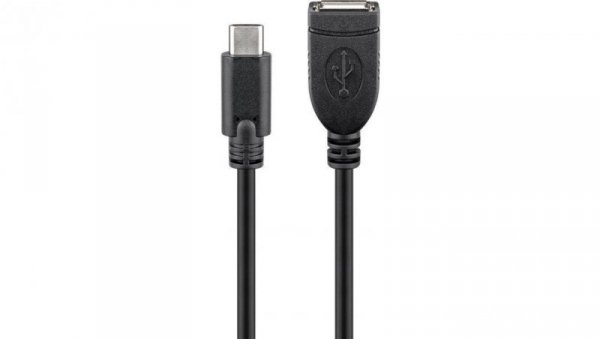 Przedłużacz USB 2.0 HighSpeed USB-A - USB-C 0,2m 55470
