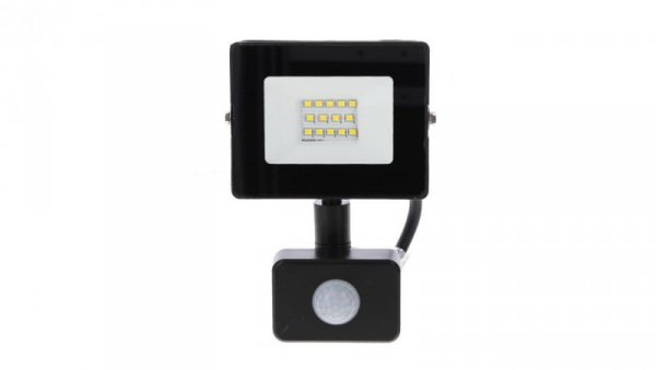 NAŚWIETLACZ LED SMD KASTEL 10W 4000K 800LM IP65 CZARNY CZ. PIR C64-S-LFK-010BL-4K