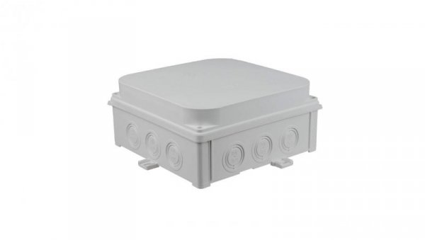 Puszka naścienna 188x188X88 mm, bezhalogenowa, samogasnąca, odporna na UV, IP67, UL94 V0, N180x180S szara 35300202
