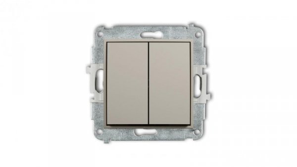 MINI Mechanizm łącznika podwójnego krzyżowego (dwa klawisze bez piktogramu) taupe 60MWP-66.1