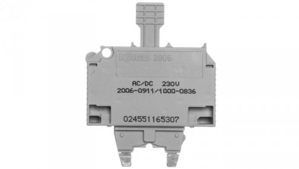 Wtyk bezpiecznikowy do bezpieczników 5x20mm szary 2006-911/1000-836 /25szt./