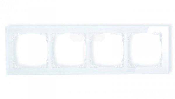 DECO Ramka poczwórna - efekt szkła (ramka: biała spód: biały) biały 0-0-DRS-4