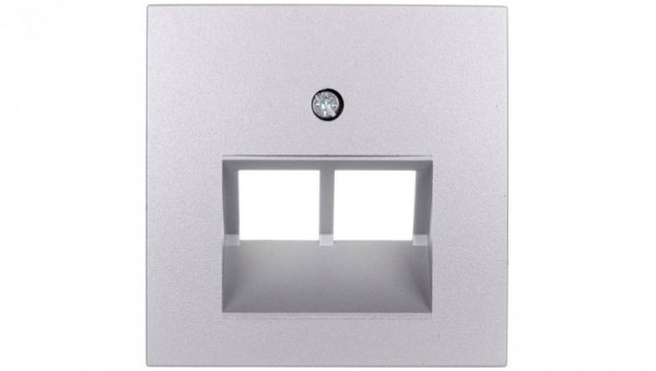 Berker B1/B5/B7 GLAS Plakietka do gniazda teleinformatycznego UAE /RJ11, RJ45/ aluminium 14091404