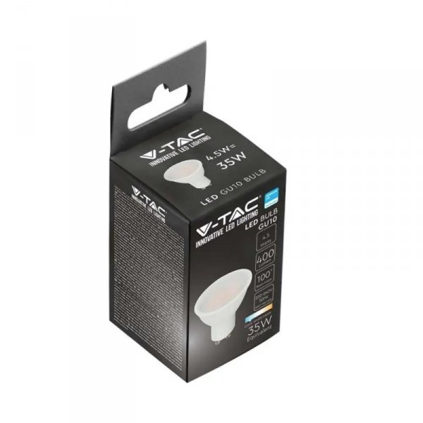 Żarówka LED V-TAC SAMSUNG CHIP 4,5W GU10 110st VT-205 3000K 400lm 5 Lat Gwarancji