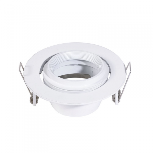Oczko V-TAC GU10 Ruchome Uchylna Ślimak Białe VT-700W