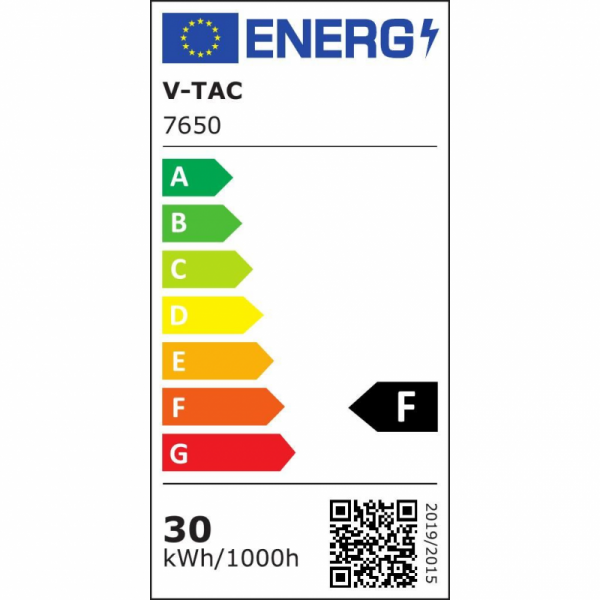 Plafon V-TAC 30W LED Kwadrat IP44 42x42cm Czarny VT-8630B-SQ 6500K 3000lm