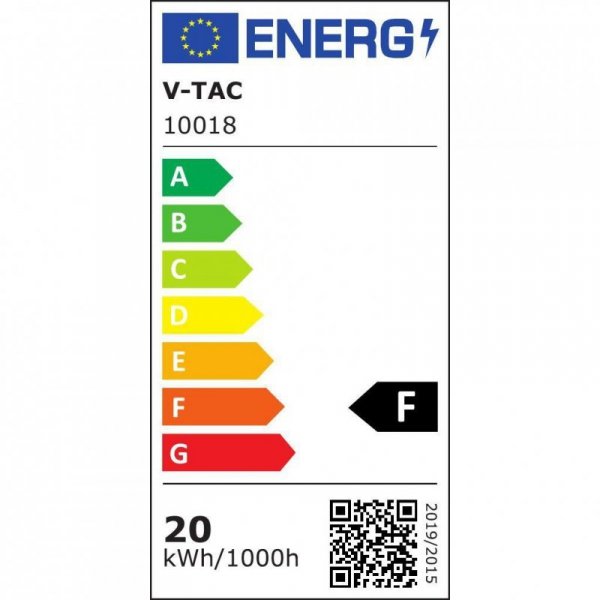 Projektor LED V-TAC 20W SAMSUNG CHIP PRO-S Biały VT-44020 4000K 1620lm 5 Lat Gwarancji