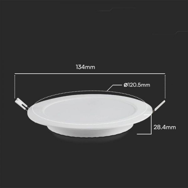 Panel Wpuszczany V-TAC 6W LED SAMSUNG CHIP Okrągły 120x28mm VT-61006RD-S 4000K 660lm 5 Lat Gwarancji