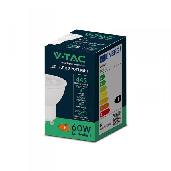 Żarówka LED V-TAC SAMSUNG CHIP 6W GU10 110st VT-247 4000K 445lm
