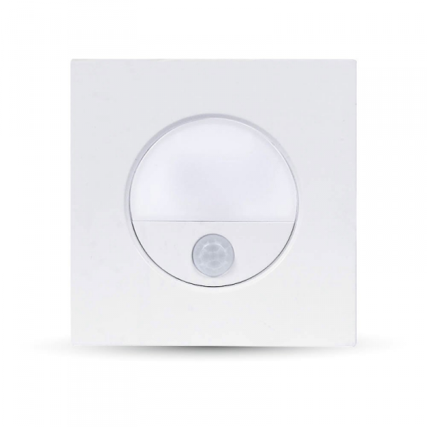 Oprawa Schodowa 3W LED V-TAC Biała Czujnik Ruchu 230V VT-8035 4000K 100lm