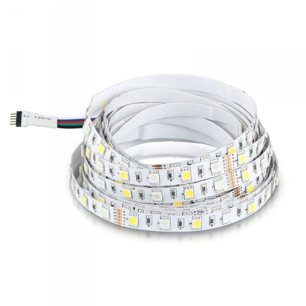 Taśma LED V-TAC SMD5050 300LED RGBW IP20 8W/m VT-5050 60-IP20-8 3000K+RGB 357lm