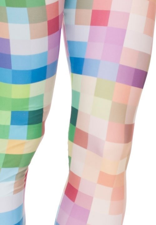 PIXELS legginsy w kolorowe kwadraty