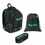 ZESTAW PLECAK 3 KOMOROWY PIÓRNIK WOREK NA OBUWIE GREEN GAME