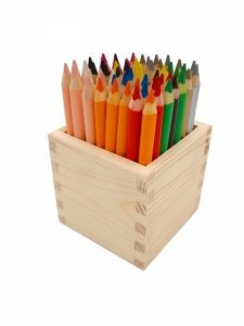 DUŻY ZESTAW STOLIKOWY 60 KREDEK + KUBEK 12 KOLORÓW BAMBINO 