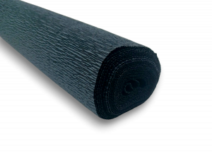 Krepina 180 g/m2 czarna 50x250cm  Cartotecnica Rossi 0205