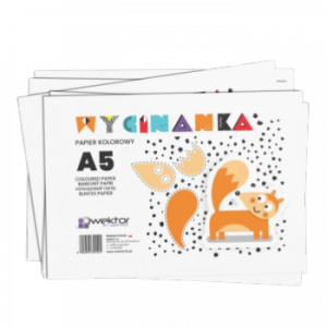 ZESZYT PAPIERÓW KOLOROWYCH WYCINANKA A5 WEKTOR 5525