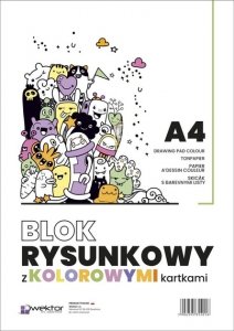 BLOK RYSUNKOWY A4 KOLOROWY WEKTOR