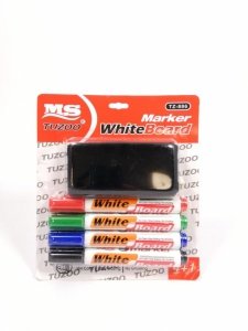 Marker suchościeralny 4 szt.+ gąbka OPEN