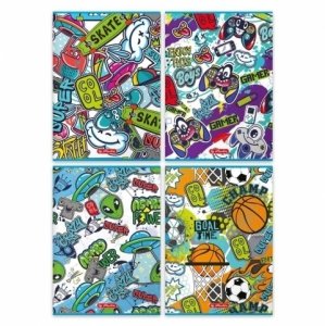 Zeszyt A5 32 kartki w 3 linię kolorową Graffiti Herlitz 1346 1 sztuka