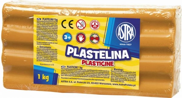 PLASTELINA ASTRA 1 KG 1000G POMARAŃCZOWA