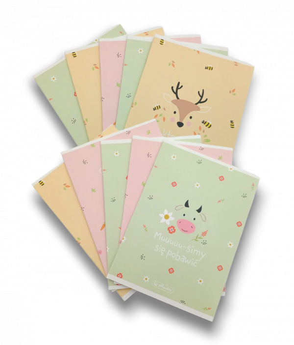 Herlitz Zeszyt A5 Pastel Cute mix dwie linie 16 kartek 1 sztuka