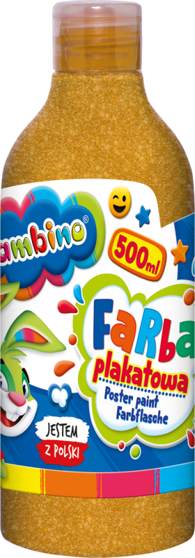 FARBA PLAKATOWA Szkolna Bambino 500 ml ZŁOTA
