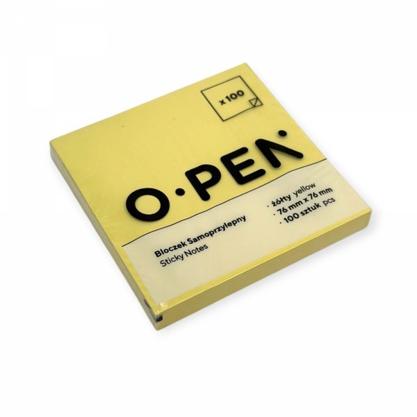 Żółte Karteczki Samoprzylepne 76x76 mm – 100 sztuk 4480