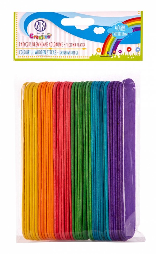 PATYCZKI KREATYWNE ASTRA 40 SZTUK DŁUGIE 4403