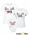 Zestaw rodzinny Mama Tata + body z wybranym imieniem dziecka