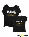 Koszulki Mama idealna & MINI mama + imię dziewczynki 