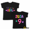 Koszulka na urodziny Birthday GIRL z imieniem i cyfrą Dowolne urodziny