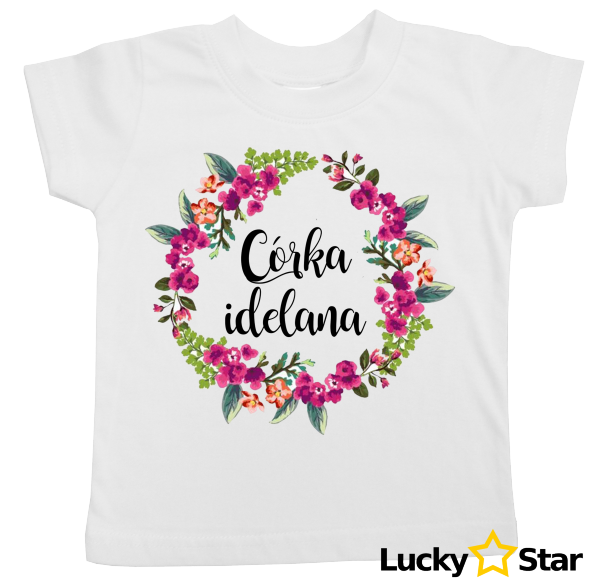 Koszulki dla mamy i córki Mama idealna/córka idealna 