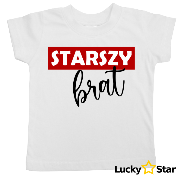 Koszulki dla rodzeństwa Starszy brat/młodsza siostra