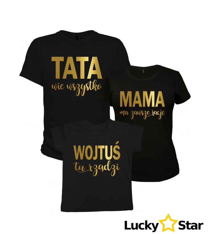 Koszulki Tata/Mama/Wybrane imię dziecka