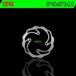 NG1374X TARCZA HAMULCOWA KTM SX 50 '08-'15, SX 50 '14-'15 (TYŁ) (160X73X3) (4X6,5MM) 