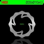 NG1493X TARCZA HAMULCOWA KTM FREERIDE '15 (230X110X4) (4X6,5MM) 