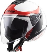KASK LS2 OF573 TWISTER PLANE WHITE B/R KASK LS2 OF573 TWISTER PLANE WHITE B/R
