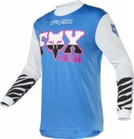 FOX BLUZA OFF-ROAD RETRO ZEBRA CYAN FOX BLUZA OFF-ROAD RETRO ZEBRA CYAN