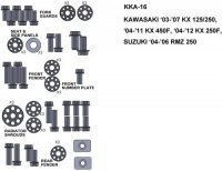 KEITI KKA-16 ZESTAW ŚRUB KAWASAKI 03-07 KX 125/2 KEITI KKA-16 ZESTAW ŚRUB KAWASAKI 03-07 KX 125/2