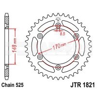 Zębatka tylna stalowa JT 1821-47, 47Z, rozmiar 525 2300711 Suzuki DR 800 Zębatka tylna stalowa JT 1821-47, 47Z, rozmiar 525 2300711 Suzuki DR 800