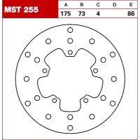 TRW Tarcza hamulcowa MST255 PIAGGIO DERBI GILERA TRW Tarcza hamulcowa MST255 PIAGGIO DERBI GILERA
