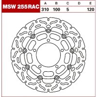 TRW Tarcza hamulcowa MSW255RAC SUZUKI VZR 1800 R2 TRW Tarcza hamulcowa MSW255RAC SUZUKI VZR 1800 R2