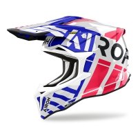 AIROH KASK OFF-ROAD STRYCKER BRAVE BLUE/RED GLOSS