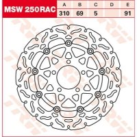 TRW Tarcza hamulcowa TRW MSW250RAC KAWASAKI SUZUKI TRW Tarcza hamulcowa TRW MSW250RAC KAWASAKI SUZUKI